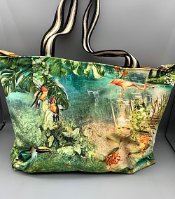 Grand sac cabas en velours lisse