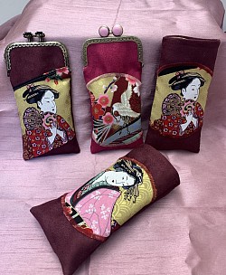 Étuis à lunettes en suédine et coton japonais avec fermoir & sans fermoir