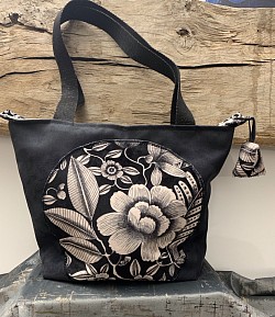 Sc cabas en suédine et velours lisse