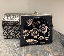 Porte monnaie en suédine et velours lisse