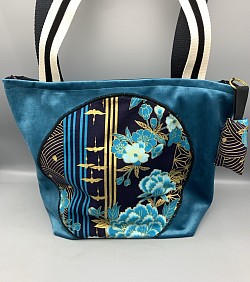 Sac cabas en velours et coton japonais