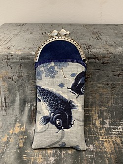 Étui à lunettes en velours et coton japonais