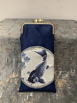 Étui à téléphone portable en suedine et coton japonais