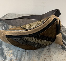 Sac banane en suedine et coton japonais