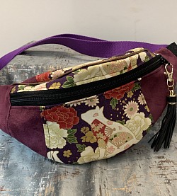 Sac banane en suedine et coton japonais
