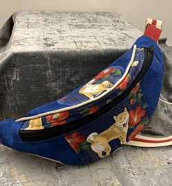 Sac banane en suedine et coton japonais