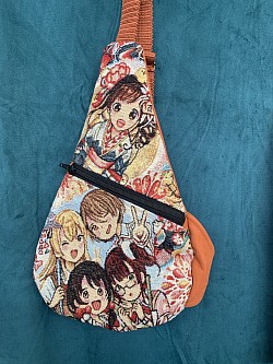 Sac poire en tissu jacquard japonais